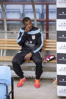 Darren Bent once again starting on the substitutes bench for Aston Villa - Aston Villa vs FC Fulham - Barclays Premiership - Villa Park Birmingham - Season 12 13 - 13 4 13. EDITORIAL USE ONLY. No use with unauthorised audio, video, data, fixture lists, club league logos or live services. Online in-match use limited to 120 images, no video emulation. No use in betting, games or single club league player publications.