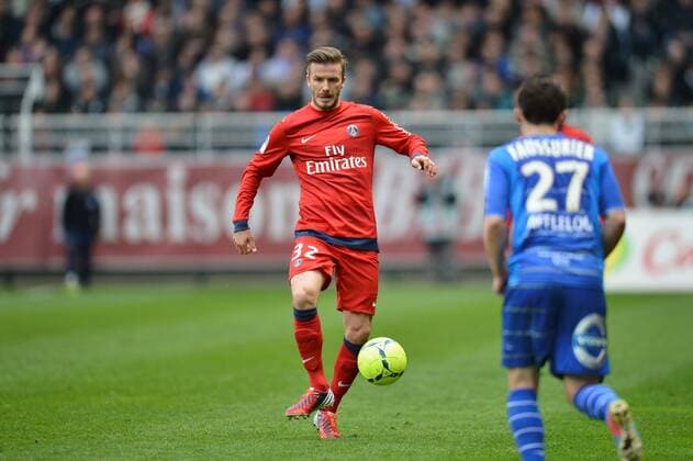 David Beckham (psg) FOOTBALL: AC Aube Troyes (ES, ESTAC) - Paris St Germain (PSG). Ligue 1 - 13 04 2013 xAnthonyxBIBARDxFEPx 