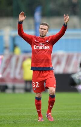 David Beckham (psg) FOOTBALL: AC Aube Troyes (ES, ESTAC) - Paris St Germain (PSG). Ligue 1 - 13 04 2013 xAnthonyxBIBARDxFEPx 
