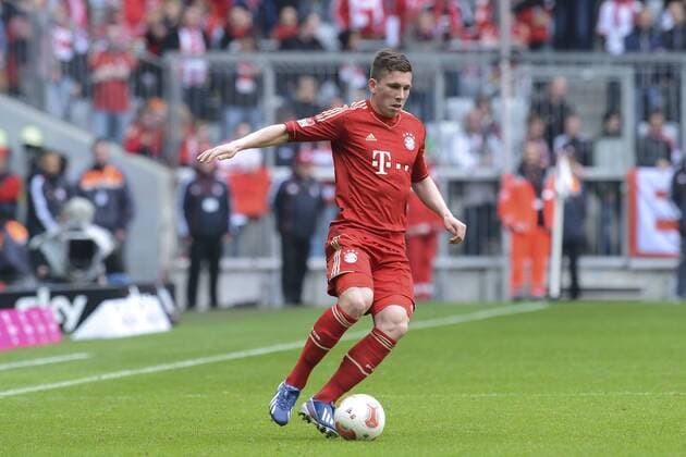 FC Bayern Muenchen gegen 1. FC Nürnberg, Fussball Bundesliga, Allianz Arena, Muenchen. Ergebnis 4 -0. 13.04.2013 Im Bild: Pierre Emil Hojbjerg Â