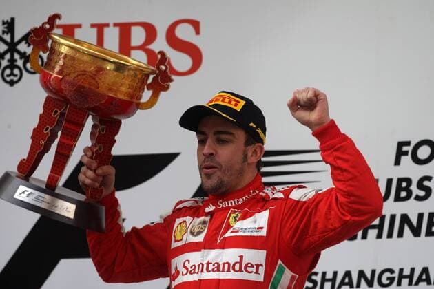 14.04.2013- Race, Fernando Alonso (ESP) Scuderia Ferrari F138 race winner 