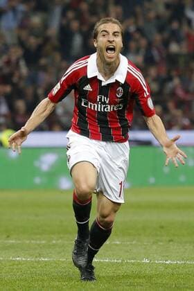 Mathieu Flamini Milan, Goal Celebration, Milano 14 4 2013, 2012 2013 Serie A - AC Milan vs. SSC Napoli MarcoxBertorello