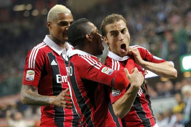 Mathieu Flamini Milan, Goal Celebration, Milano 14 4 2013, 2012 2013 Serie A - AC Milan vs. SSC Napoli MarcoxBertorello
