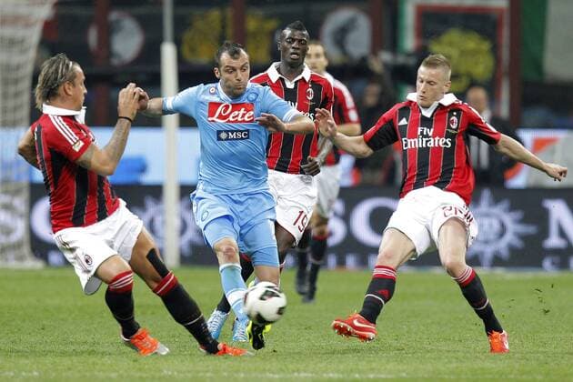 Goran Pandev Napoli, Ignazio Abate Milan, Philippe Mexes Milan, - AC Milan vs SSC Neapel - Foto MarcoxBertorello Insidefoto MarcoxBertorello