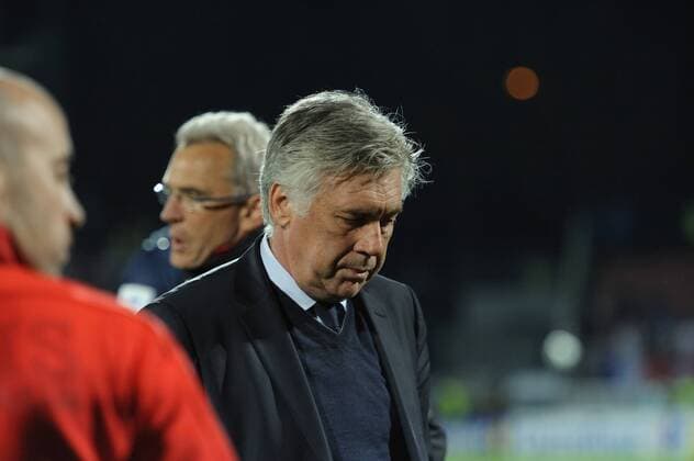 Carlo Ancelotti (psg) FOOTBALL : Evian Thonon Gaillard vs Paris Saint Germain - 1 4 de finale Coupe de France - 17 04 2013 FredericChambert Panoramic 