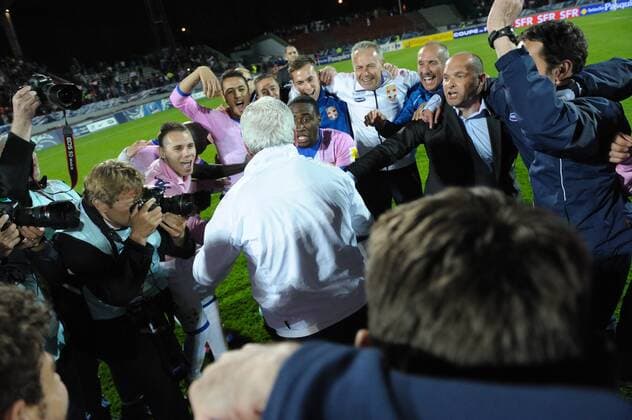 Pascal Dupraz FOOTBALL : Evian Thonon Gaillard vs Paris Saint Germain - 1 4 de finale Coupe de France - 17 04 2013 FredericChambert Panoramic 