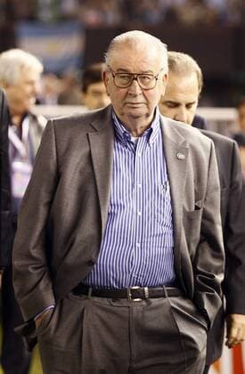Julio Grondona, Pte de la Asociacion de Futbol Argentino. Argentina vs Venezuela. - WM Quali, Monumental de River Plate, Buenos Aires - Argentina.