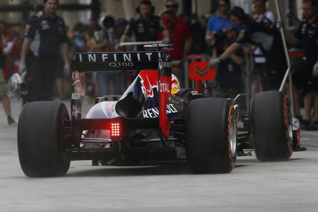 Motorsports: FIA Formula One World Championship 2013, Grand Prix of Bahrain, 1 Sebastian Vettel (GER, Infiniti Red Bull Racing), xHOCHxZWEIx