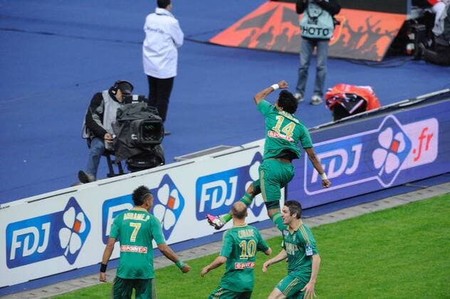 Joie de Brandao (saint etienne) apres son but FOOTBALL : Saint Etienne vs Rennes - Finale Coupe de la Ligue - 20 04 2013 FredericChambert Panoramic 
