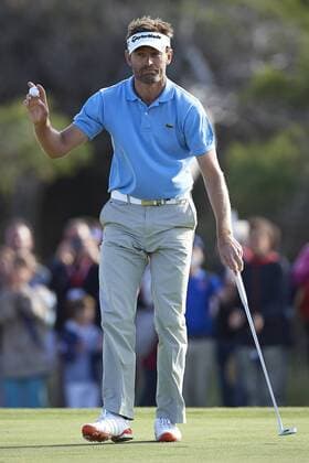 VALENCIA, SPAIN - APRIL 21: Raphael Jacquelin of France reacts at the play off during the Open de Espana 2013 at Parador de El Saler on April 21, 2013 in Valencia, Spain (Photo by Aitor Alcalde Colomer). 