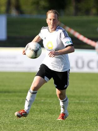 24.04.2013, xfsx, Fussball 1.Bundesliga Damen, FFC Frankfurt - Turbine Potsdam, v.l. Melanie Behringer (1. FFC Frankfurt), Freisteller.