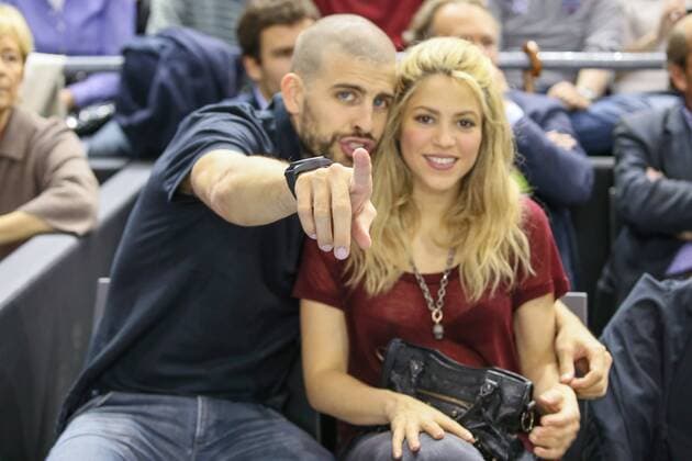 25 4 2013, BARCELONA, euroleague, Euroliga Baloncesto, FC Barcelona Regal - Panathinaikos Athen, Gerard Pique y Shakira - 