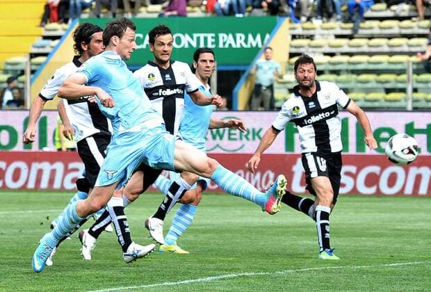IPP20130428 Football - soccer: Serie A, FC Parma - Lazio Rom, libor kozak erzielt ein aberkanntes Tor xHOCHxZWEIx xItalyxPhotoxPressx 