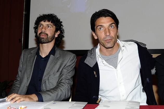 Db Milano 29 04 2013 - Generalversammlung der Spielergewerkschaft AIC Damiano Tommasi-Gianluigi Buffon 