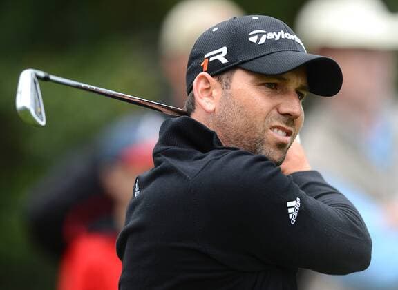 May 1, 2013 - Charlotte, NC, USA - Sergio Garcia watches his drive on the 6th hole during the Pro-Am at Quail Hollow Club ahead of the Wells Fargo Championship in Charlotte, North Carolina, on Wednesday, May 1, 2013. Wells Fargo Championship - ZUMAm67