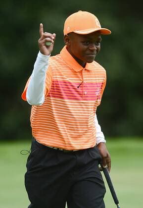 May 1, 2013 - Charlotte, NC, USA - Reyhan Griffin, 14, acknowledges the applause of the gallery after making par on the 13th green during the Pro-Am at Quail Hollow Club ahead of the Wells Fargo Championship in Charlotte, North Carolina, on Wednesday, May 1, 2013. Wells Fargo Championship - ZUMAm67