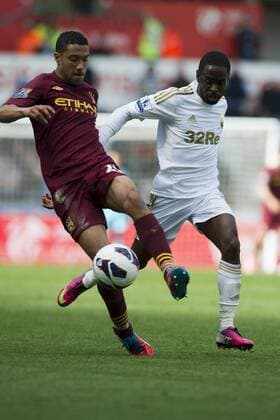 Football - 2012 2013 Premier League - Swansea City vs. Manchester City nathan dyer & david silva. 