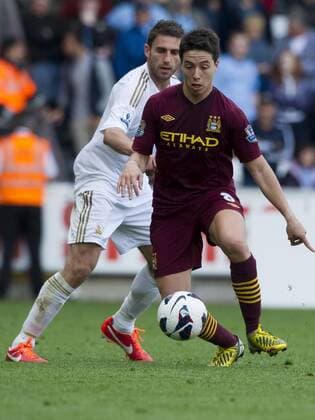 Football - 2012 2013 Premier League - Swansea City vs. Manchester City samir nasri 