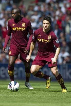 Football - 2012 2013 Premier League - Swansea City vs. Manchester City samir nasri breaks for city. 