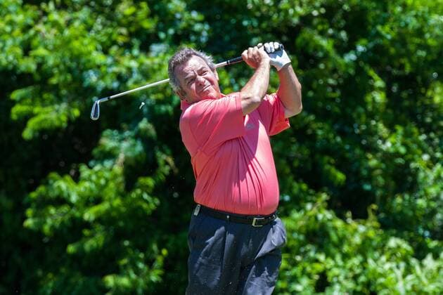 May 04 2013: Insperity Championship, The Greats of Golf participant golfer Tony Jacklin teeing off during the tournament at The Woodlands Country Club in The Woodlands, TX. GOLF: MAY 04 Champions Tour - Insperity Championship Icon20130504008 EDITORIAL USE ONLY