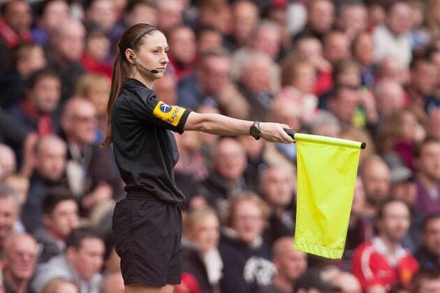Football - 2012 2013 Premier League - Manchester United vs. Chelsea Referee assistant Sian Massey at Old Trafford 
