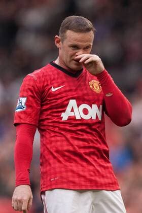 Football - 2012 2013 Premier League - Manchester United vs. Chelsea Wayne Rooney of Manchester United looks dejected at Old Trafford 