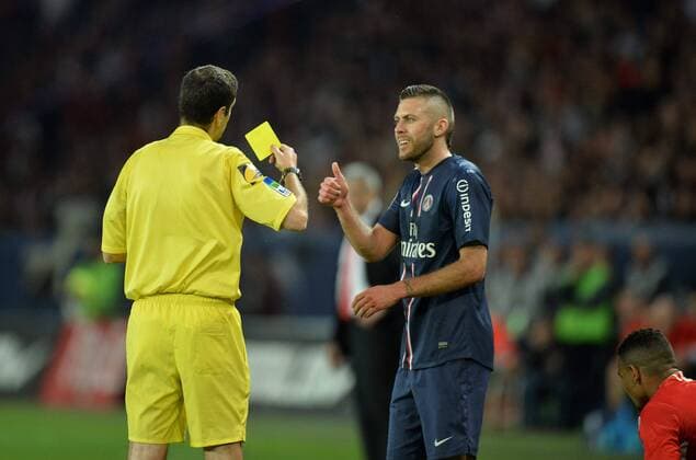 Jeremy Menez (psg) - Alexandre Castro ( arbitre) FOOTBALL : Paris St Germain PSG vs Valenciennes FC: - Ligue 1 - 05 05 2013 AnthonyBIBARDFEP 