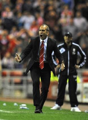 Sunderland manager Paolo Di Canio rues a missed chance on goal - Barclays Premier League - Sunderland vs Stoke City - Stadium of Light - Sunderland - 06 05 13 - Picture Richard Lee Sportimage EDITORIAL USE ONLY. No use with unauthorised audio, video, data, fixture lists, club league logos or live services. Online in-match use limited to 120 images, no video emulation. No use in betting, games or single club league player publications.