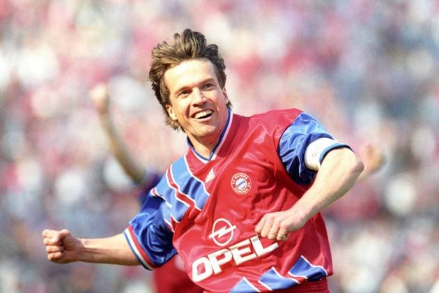 Torschütze Lothar Matthäus (FC Bayern München) jubelt