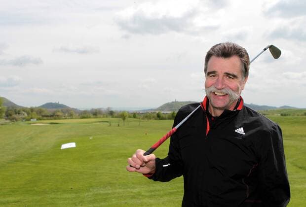 Promigolf Mühlberg 10.05.13 , Mühlberg, Charity Open , Golf-Turnier auf dem Golfplatz Ringhofen im Bild: Heiner Brand