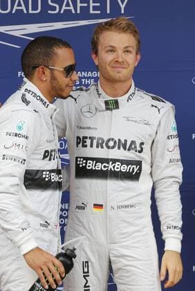 Motorsports: FIA Formula One World Championship 2013, Grand Prix of Spain, 9 Nico Rosberg (GER, Mercedes AMG Petronas F1 Team), 10 Lewis Hamilton (GBR, Mercedes AMG Petronas F1 Team), xHOCHxZWEIx