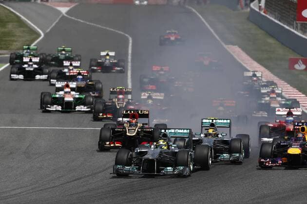 Motorsports: FIA Formula One World Championship 2013, Grand Prix of Spain, Start xHOCHxZWEIx