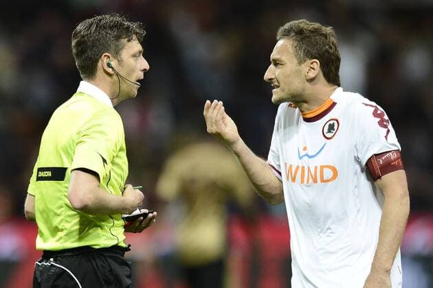 Db Milano 12 05 2013 - Serie A AC Mailand vs AS Rom: Gianluca Rocchi-Francesco Totti 