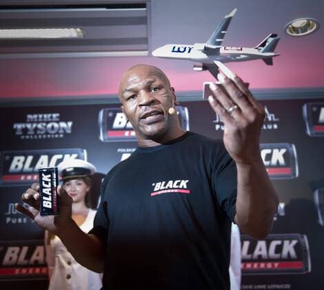Mike Tyson attends a press conference promoting Black Energy drink on May 13, 2013 in Warsaw, Poland.  EN_01082098_0016