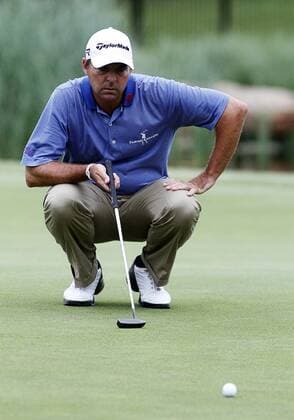 16 MAY 2013: Dicky Pride lines up his putt on 17 during the first round of the HP Byron Nelson Championship played at TPC Las Colinas Four Season Resort in Irving, TX. GOLF: MAY 16 PGA Golf Herren - HP Byron Nelson Championship - First Round Icon1305160215 EDITORIAL USE ONLY