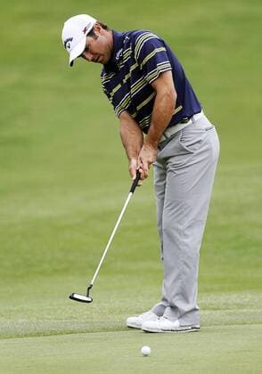 16 MAY 2013: Trevor Immelman of South Africa watches his birdie putt on 2 during the first round of the HP Byron Nelson Championship played at TPC Las Colinas Four Season Resort in Irving, TX. GOLF: MAY 16 PGA Golf Herren - HP Byron Nelson Championship - First Round Icon1305160556 EDITORIAL USE ONLY