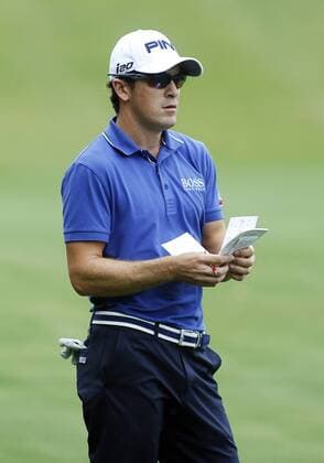 16 MAY 2013: Scott Langley on the 18th fairway during the first round of the HP Byron Nelson Championship played at TPC Las Colinas Four Season Resort in Irving, TX. GOLF: MAY 16 PGA Golf Herren - HP Byron Nelson Championship - First Round Icon1305160689 EDITORIAL USE ONLY