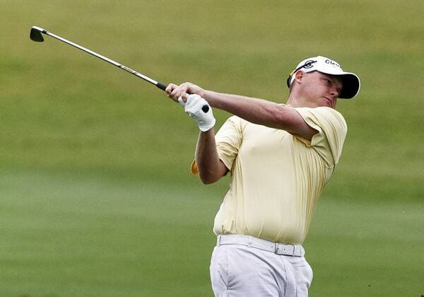 16 MAY 2013: Ted Potter Jr. on the 18th fairway during the first round of the HP Byron Nelson Championship played at TPC Las Colinas Four Season Resort in Irving, TX. GOLF: MAY 16 PGA Golf Herren - HP Byron Nelson Championship - First Round Icon1305160751 EDITORIAL USE ONLY