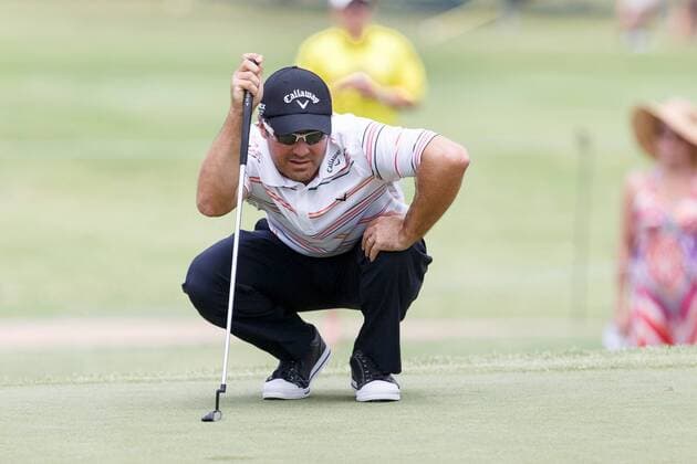May 17, 2013: Trevor Immelman lines up his birdie putt on 1 during the second round of the HP Byron Nelson Championship played at the TPC Four Seasons Resort in Irving, TX. GOLF: MAY 17 PGA Golf Herren - HP Byron Nelson Championship - Second Round Icon1305173712 EDITORIAL USE ONLY
