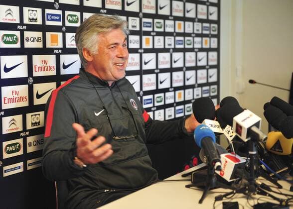 Carlo Ancelotti - Pressekonferenz des PSG (Paris Saint Germain) - 25 05 2013 JBAutissier Panoramic 