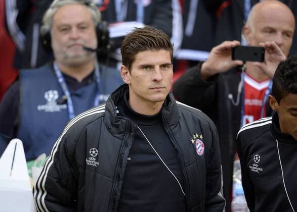 25.05.2013, Fussball Champions League Finale: Borussia Dortmund - FC Bayern München, im Wembley-Stadion London (England). Mario Gomez (München).