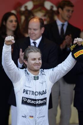 Sieger Nico Rosberg (Mercedes GP) vor Fürst Albert II von Monaco GP Monaco 2013 Formel 1 Grand Prix Monaco 2013