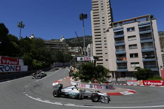 Loews Kurve Nico Rosberg (Mercedes GP) GP Monaco 2013 Formel 1 Grand Prix Monaco 2013