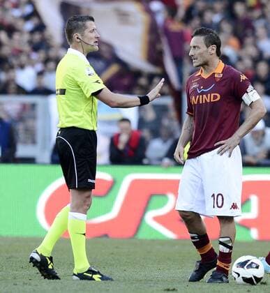 Rom 26 05 2013 - finale Coppa Italia AS Roma vs. Lazio Roma: Daniele Orsato-Francesco Totti 
