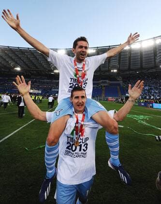 Senad Lulic e Miroslav Klose Lazio .Roma 26 05 2013 - Finale Coppa Italia, Lazio Roma andreaxstaccioli