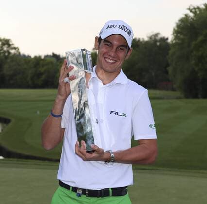 26.05.2013 Wentworth, Virginia Water, England. Matteo Manassero (ITA) wins the 2013 BMW PGA Golf Herren Championship from Wentworth Golf Club. xDavidxLloydx  ActionPlus19282
