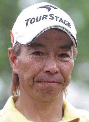 Kohki Idoki of Japan stands during ceremonies after winning the 74th Senior PGA Golf Herren Championship at Bellerive Country Club in St. Louis on May 26, 2013. Idoki won the tournament with an 11 under.  SLP2013052623