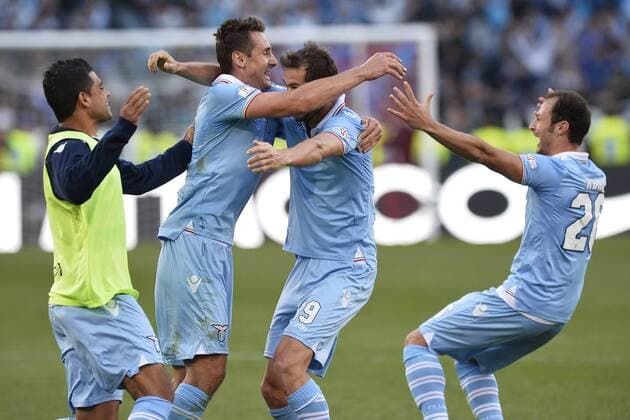 Esultanza Ederson, Miroslav Klose, Senad Lulic, Stefan Radu Celebration Tim Cup Finale, Coppa Italia, AS Rom Lazio Rom andreaxstaccioli