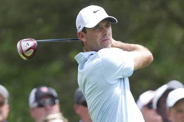 May 30, 2013: Charl Schwartzel tees off the 5th hole during the 1st round of the Memorial Tournament. Schwartzel finished as the early leader at -7 under par one stroke ahead of Scott Piercy during the first round of The Memorial Tournament at Muirfield Village Golf Club in Dublin, Ohio PGA Golf Herren 2013: The Memorial Tournament MAY 30 - ZUMAct5