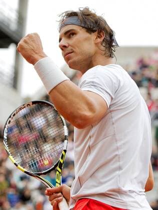 TENNIS - ATP, French Open 2013 PARIS,FRANKREICH,31.MAI.13 - TENNIS - ATP Tennis Herren World Tour, Grand Slam, Roland Garros, French Open. Bild zeigt den Jubel von Rafael Nadal (ESP). 